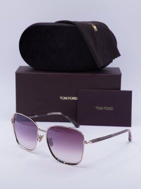 Tom Ford Fern FT1029 28Z Square Sunglasses – Rose Gold/Rose Gradient